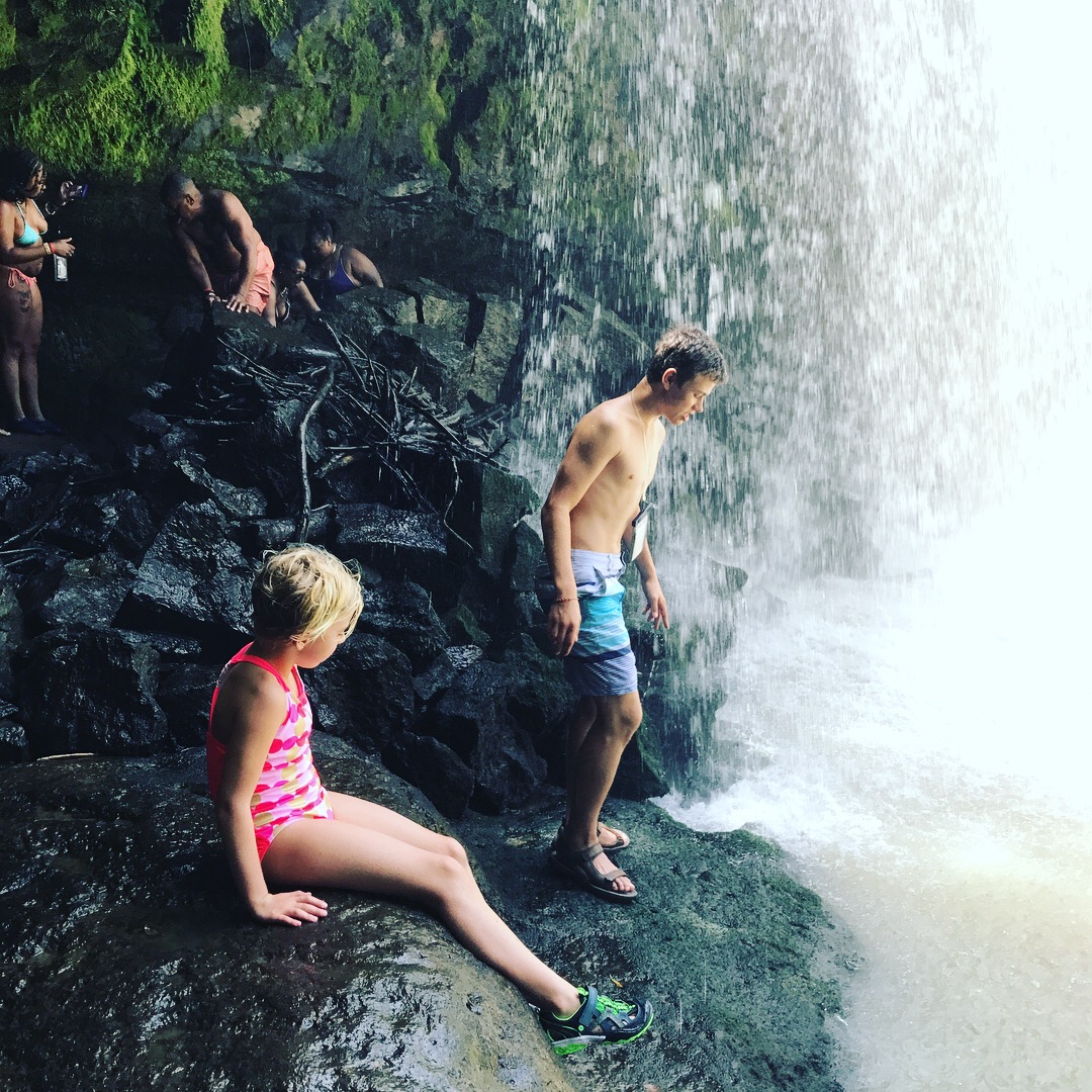 Smaller falls at Llanos de Cortes waterfall